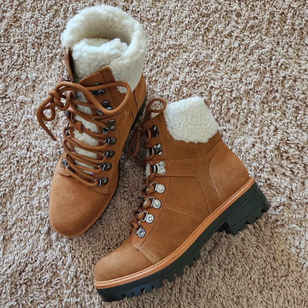 MARC FISHER Suede Lace Up Booties -Brand new without box - Picture 2 of 7